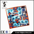 Factory wholesale high quality digital print 90*90 silk scarf